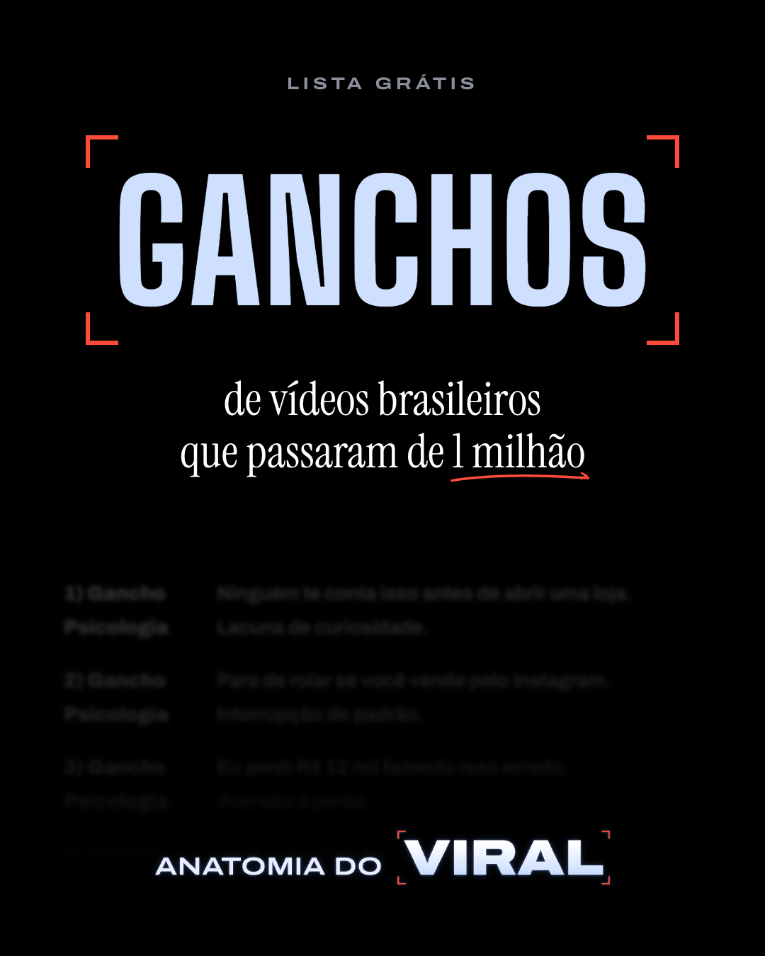 Capa da lista: Ganchos de vídeos brasileiros que passaram de 1 milhão